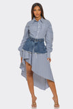 Kayla Asymmetric Shirt Dress