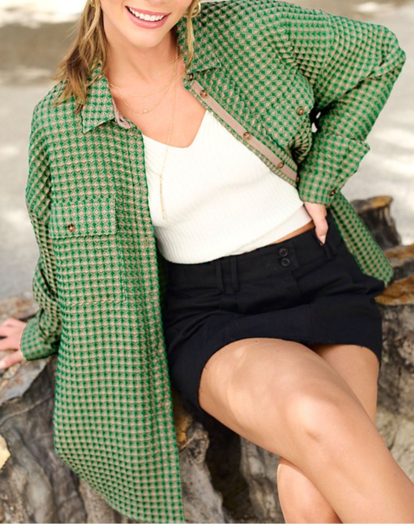 Monica Waffle Shacket