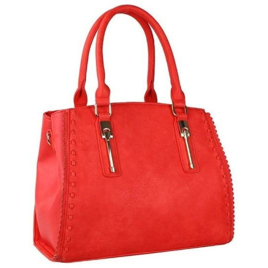 Elegant Fashion Satchel (Coral) - Ariya's Apparel and Accessories