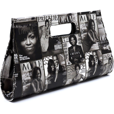 Obama Clutch Purse (B & W) - Ariya's Apparel and Accessories