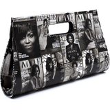 Obama Clutch Purse (B & W) - Ariya's Apparel and Accessories