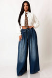 Dina Wide Leg Denim Pants