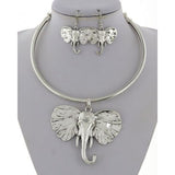 Elephant Earring & Necklace Set