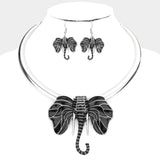 Elephant Necklace Set w/ Bracelet