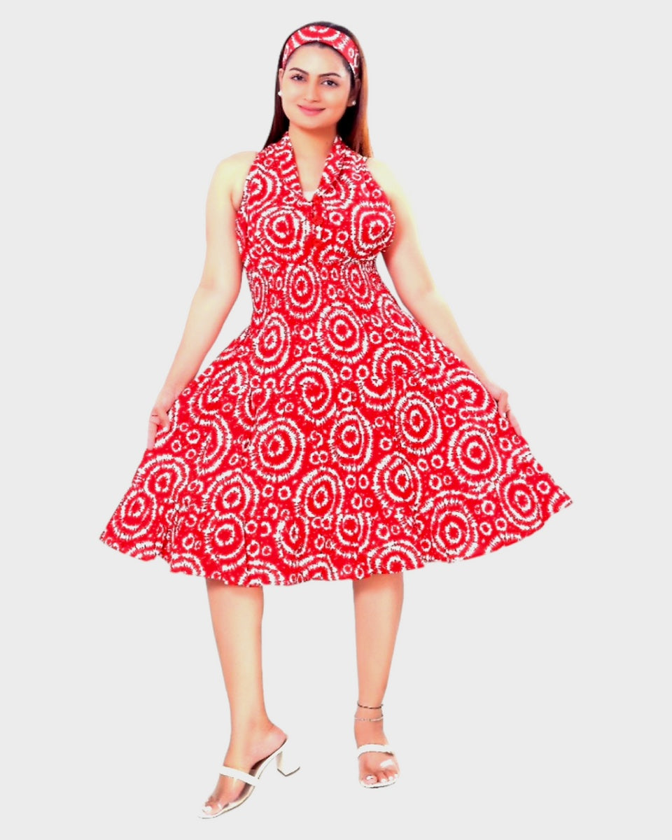 red swirl dress Red SWIRL MINI DRESS, XS / Red