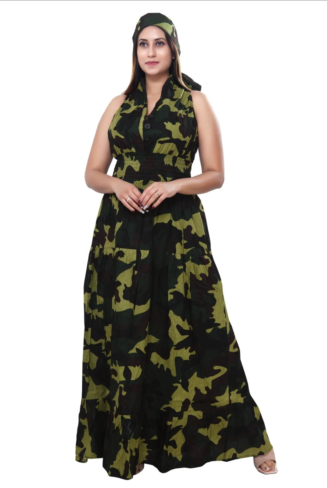 Camo Halter Maxi Dress Camo Halter Maxi Dress