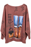 Sparkle Graphic Knit Sweater