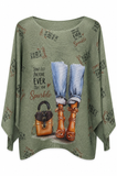 Sparkle Graphic Knit Sweater