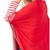 Carmin Poncho Knit Top (Red) - Ariya's Apparel and Accessories