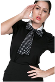 Tiffany Polka Dot Bow Tie Knit Top - Ariya's Apparel and Accessories