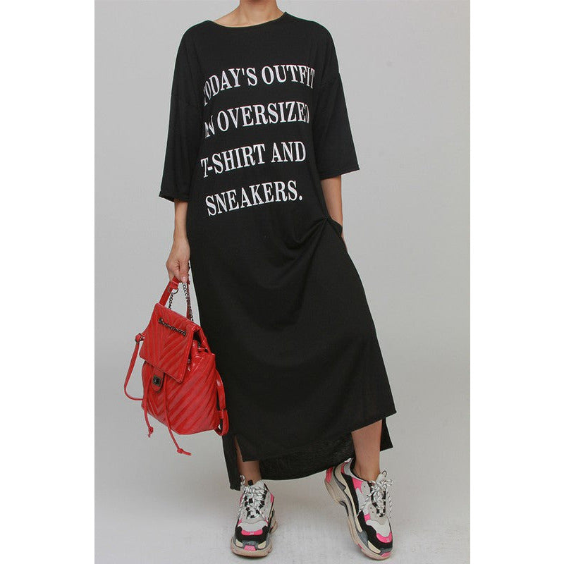 The Oversized T-Shirt Dress - Ariya's Apparel and Accessories