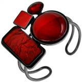 Bejeweled Bracelet (Red/Hematite Tone) - Ariya's Apparel
