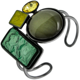 Bejeweled Bracelet (Green/Hematite Tone) - Ariya's Apparel