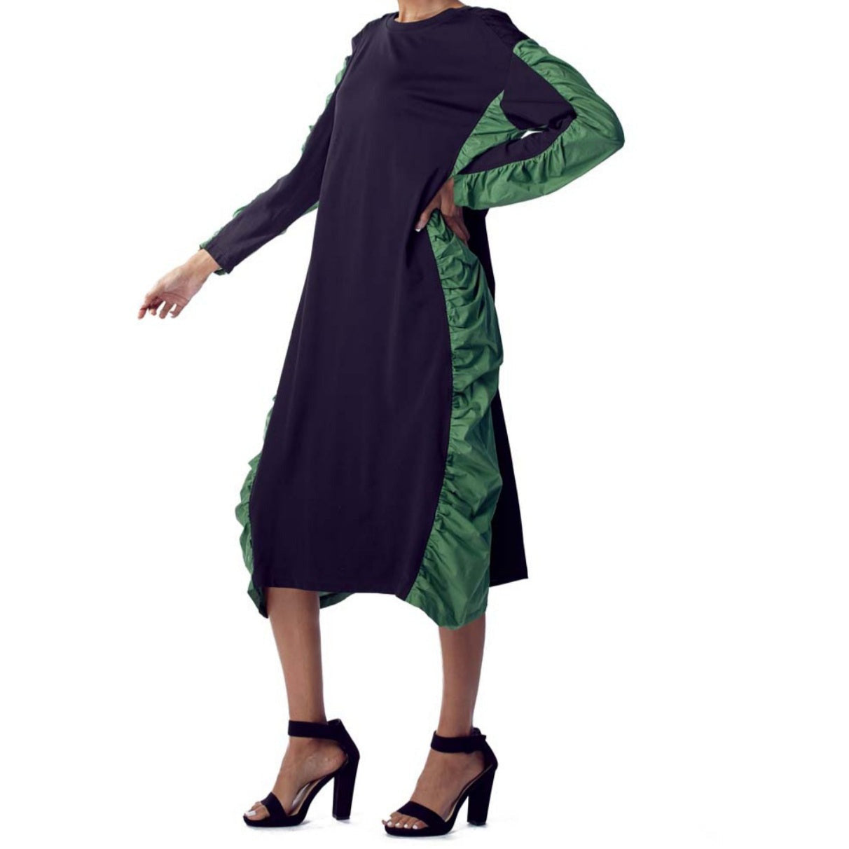 Green Envy Color Block Dress - Ariya's Apparel and Accessories