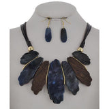 Maya Necklace & Earring Set (Blue) - Ariya's Apparel and Accessories