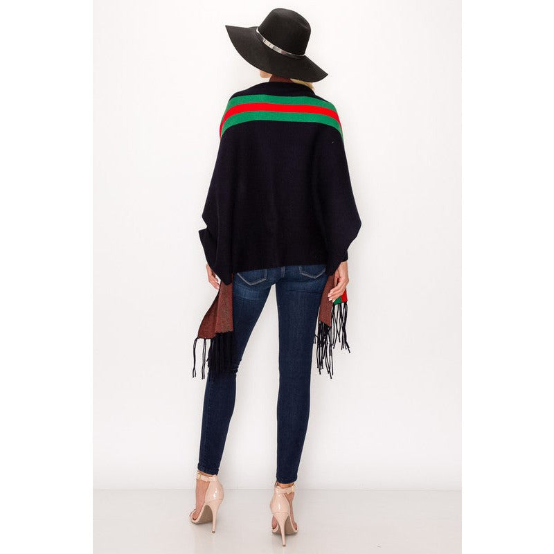 Nyela Sweater Poncho - Ariya's Apparel and Accessories