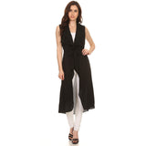 Long Duster Vest (Black) - Ariya's Apparel and Accessories