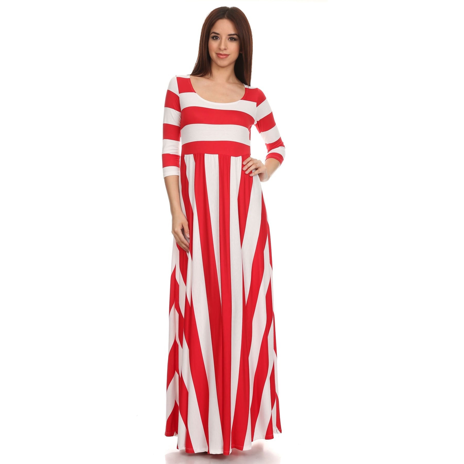 Red & White Stripe Maxi Dress L Red & White Stripe Maxi Dress L