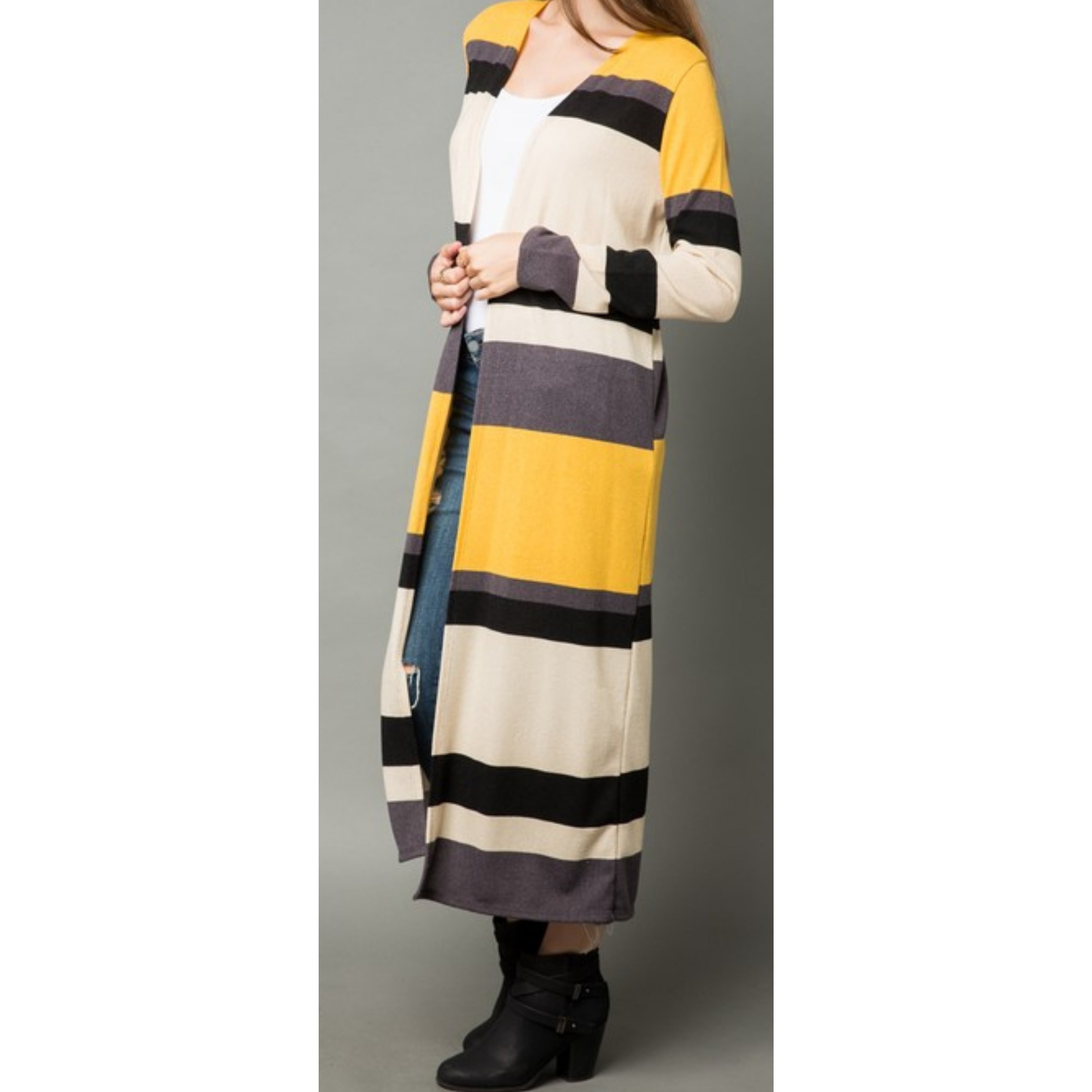 Multi-Color Block Sweater (Yellow) - Ariya's Apparel and Accessories