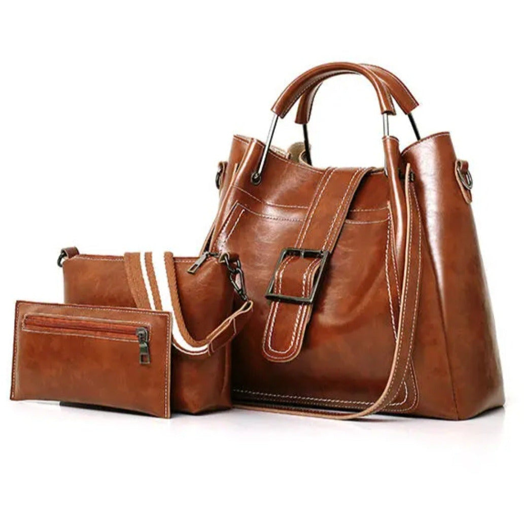 Eva Bucket Bag & Wallet Set - Ariya's Apparel and Accessories