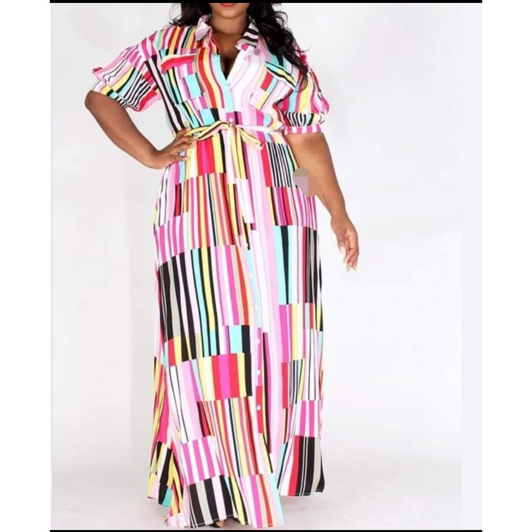 Multi-Color Maxi Dress - Ariya's Apparel and Accessories