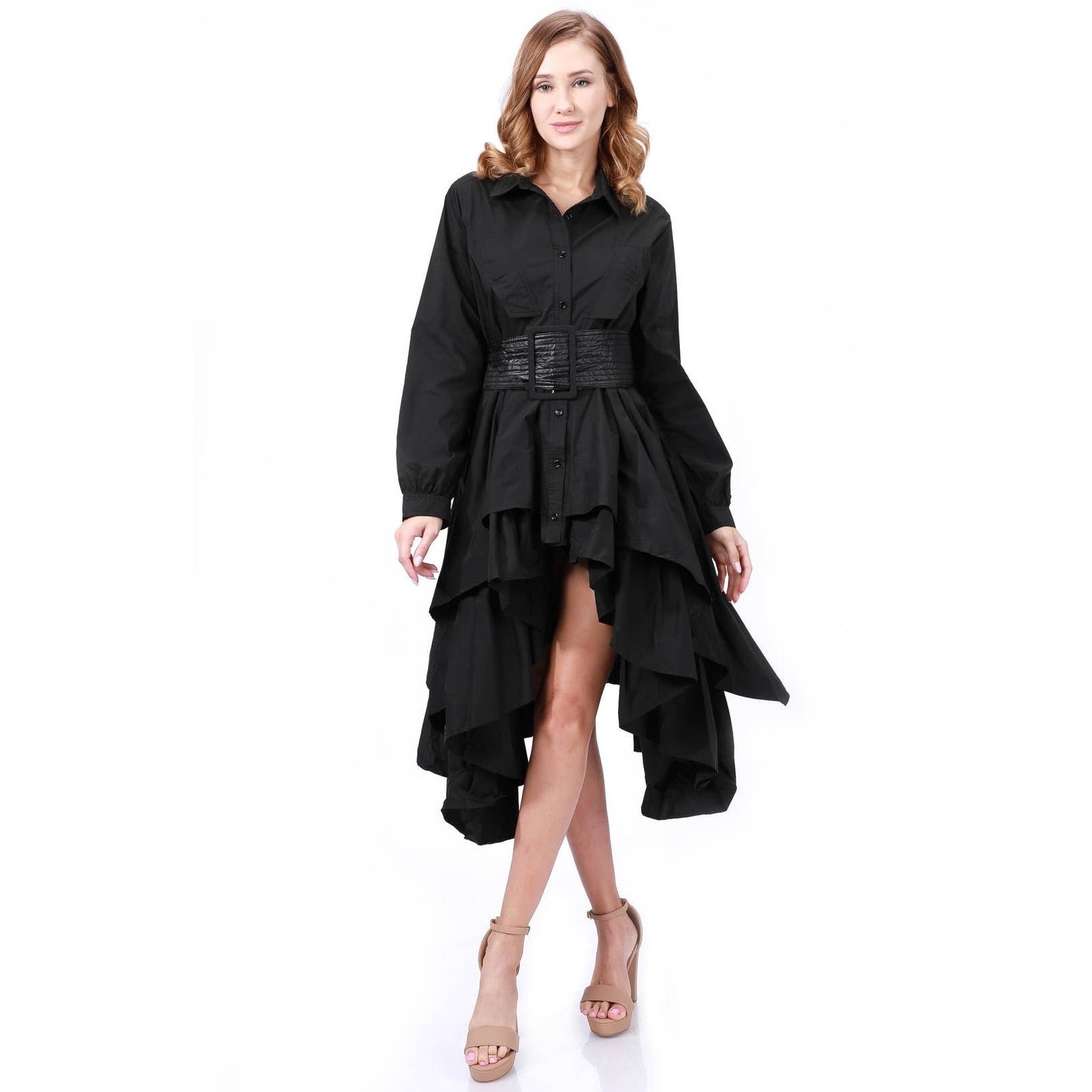 Jocelyn Faux Leather Tunic/Dress - Ariya's Apparel and Accessories